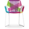 Silla de Exterior con Reposabrazos - Silla de Jardín - Multicolor - Frony image 7