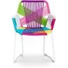 Silla de Exterior con Reposabrazos - Silla de Jardín - Multicolor - Frony image 7