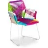 Silla de Exterior con Reposabrazos - Silla de Jardín - Multicolor - Frony image 7