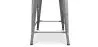 Taburete de Bar con Respaldo Diseño Industrial - Madera y Acero - 60 cm -  Stylix image 7