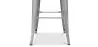 Taburete de Bar con Respaldo Diseño Industrial - Madera y Acero - 76 cm -  Stylix image 7