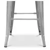 Taburete de Bar con Respaldo Diseño Industrial - Madera y Acero - 76 cm -  Stylix image 7