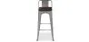Taburete de Bar con Respaldo Diseño Industrial - Madera y Acero - 76 cm -  Stylix image 7
