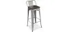 Taburete de Bar con Respaldo Diseño Industrial - Madera y Acero - 76 cm -  Stylix image 7