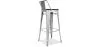 Taburete de Bar con Respaldo Diseño Industrial - Madera y Acero - 76 cm -  Stylix image 7