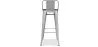 Taburete de Bar con Respaldo Diseño Industrial - Madera y Acero - 76 cm -  Stylix image 7