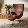 Sillón con Reposapiés - Diseño Huevo - Tapizado en Cuero - Brave  image 7