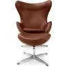 Sillón con Reposapiés - Diseño Huevo - Tapizado en Cuero - Brave  image 7