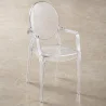 Silla de comedor Transparente - Diseño con Reposabrazos - Louis XIV image 7