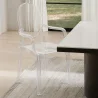 Silla de comedor Transparente - Diseño con Reposabrazos - Louis XIV image 7