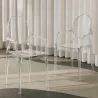 Silla de comedor Transparente - Diseño con Reposabrazos - Louis XIV image 7