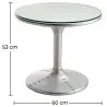 Mesa de Centro Redonda - Mesa Auxiliar Estilo Aviador - Metal - Tulip  image 7
