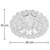 Lámpara de Techo - Plafón - Bolas de Cristal - 35 cm - Savoni image 7