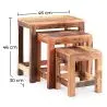 Pack x3 Mesa Auxiliar Apilables - Madera - Seaside image 7