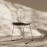 Silla de Comedor de Acero - Diseño Rejilla con cojín - Lived image 7