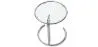 Mesa Auxiliar Redonda Ajustable - Cristal y Acero - Lake image 7