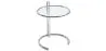 Mesa Auxiliar Redonda Ajustable - Cristal y Acero - Lake image 7
