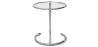 Mesa Auxiliar Redonda Ajustable - Cristal y Acero - Lake image 7