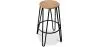 Taburete Redondo - Diseño Industrial - Madera y Metal - 66cm - Hairpin  image 9