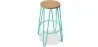 Taburete Redondo - Diseño Industrial - Madera y Metal - 66cm - Hairpin  image 9