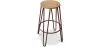 Taburete Redondo - Diseño Industrial - Madera y Metal - 66cm - Hairpin  image 9