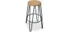 Taburete Redondo - Diseño Industrial - Madera y Metal - 66cm - Hairpin  image 9