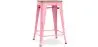 Taburete de Bar Diseño Industrial - Madera y Acero - 61cm - Stylix  image 9