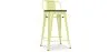 Taburete de Bar con Respaldo Diseño Industrial - Madera y Acero - 60 cm -  Stylix image 9