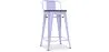 Taburete de Bar con Respaldo Diseño Industrial - Madera y Acero - 60 cm -  Stylix image 9