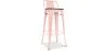 Taburete de Bar con Respaldo Diseño Industrial - Madera y Acero - 76 cm -  Stylix image 9