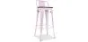Taburete de Bar con Respaldo Diseño Industrial - Madera y Acero - 76 cm -  Stylix image 9