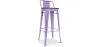 Taburete de Bar con Respaldo Diseño Industrial - Madera y Acero - 76 cm -  Stylix image 9
