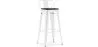 Taburete de Bar con Respaldo - Diseño Industrial - Madera y Acero - 76 cm - Stylix  image 9