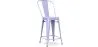 Taburete de Bar con Respaldo - Diseño Industrial  - 60cm - Stylix  image 9