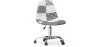 Silla De Oficina con Ruedas - Silla de Escritorio Tapizada en Patchwork - Blanco Y Negro -  Denisse  image 9