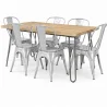 Pack Mesa de Comedor - Diseño Industrial 150cm + Pack de 6 Sillas de Comedor - Diseño Industrial - Hairpin Stylix image 9