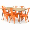 Pack Mesa de Comedor - Diseño Industrial 150cm + Pack de 6 Sillas de Comedor - Diseño Industrial - Hairpin Stylix image 9