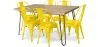 Pack Mesa de Comedor - Diseño Industrial 150cm + Pack de 6 Sillas de Comedor - Diseño Industrial - Hairpin Stylix image 9