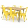 Pack Mesa de Comedor - Diseño Industrial 150cm + Pack de 6 Sillas de Comedor - Diseño Industrial - Hairpin Stylix image 9