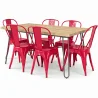 Pack Mesa de Comedor - Diseño Industrial 150cm + Pack de 6 Sillas de Comedor - Diseño Industrial - Hairpin Stylix image 9