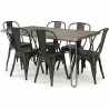 Pack Mesa de Comedor - Diseño Industrial 150cm + Pack de 6 Sillas de Comedor - Diseño Industrial - Hairpin Stylix image 9