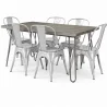 Pack Mesa de Comedor - Diseño Industrial 150cm + Pack de 6 Sillas de Comedor - Diseño Industrial - Hairpin Stylix image 9