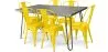 Pack Mesa de Comedor - Diseño Industrial 150cm + Pack de 6 Sillas de Comedor - Diseño Industrial - Hairpin Stylix image 9