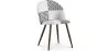 Silla de Comedor - Tapizada en Patchwork Blanco y Negro - Evelyne  image 9