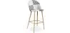 Taburete Tapizado en Patchwork - Estilo Escandinavo - Blanco y Negro - Evelyne  image 9