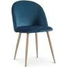 Silla de Comedor - Tapizada en Terciopelo - Estilo Escandinavo - Evelyne image 9