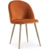 Silla de Comedor - Tapizada en Terciopelo - Estilo Escandinavo - Evelyne image 9