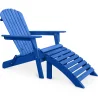 Tumbona con Reposapies - Silla de Jardin de Madera  - Adirondack image 9