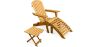Pack Silla de Exterior  con Reposapiés y Mesa de Exterior y Jardín de Madera  - Alana image 9