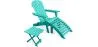 Pack Silla de Exterior  con Reposapiés y Mesa de Exterior y Jardín de Madera  - Alana image 9